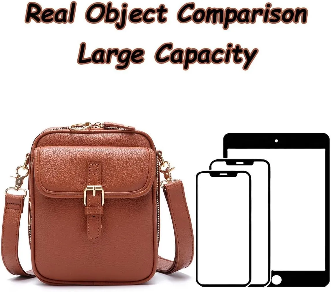 Collaboraten 1 Crossbody Leather Bag, Small Leather Crossbody Bags for Women with Slots Rfid