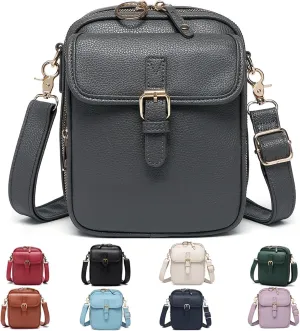 Collaboraten 1 Crossbody Leather Bag, Small Leather Crossbody Bags for Women with Slots Rfid