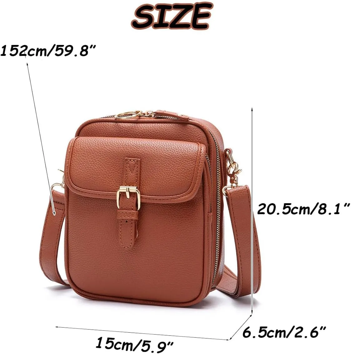 Collaboraten 1 Crossbody Leather Bag, Small Leather Crossbody Bags for Women with Slots Rfid