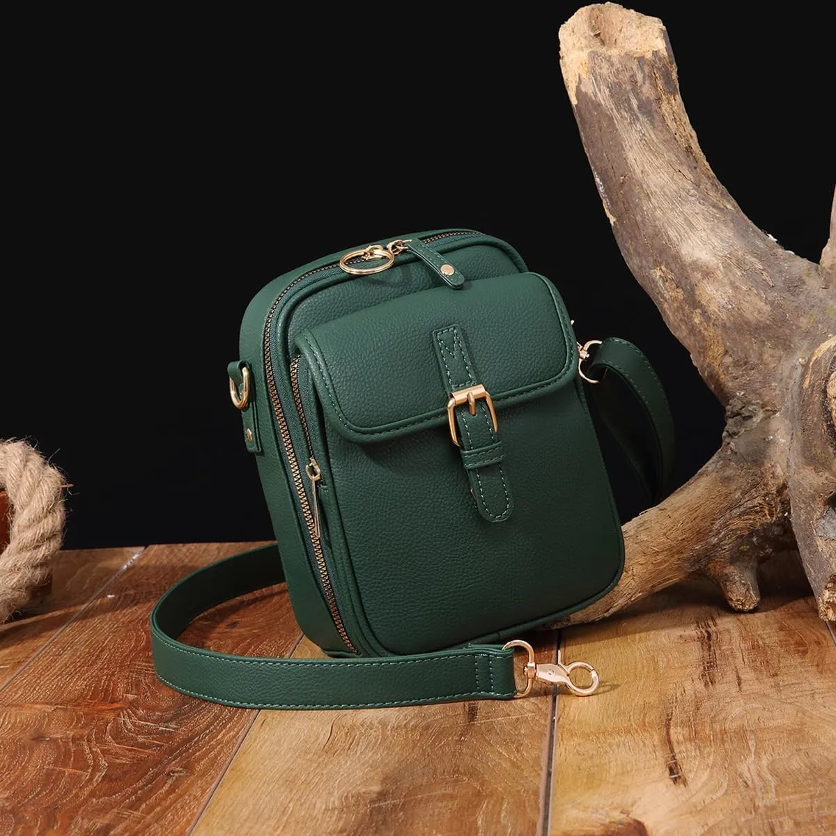 Collaboraten 1 Crossbody Leather Bag, Small Leather Crossbody Bags for Women with Slots Rfid