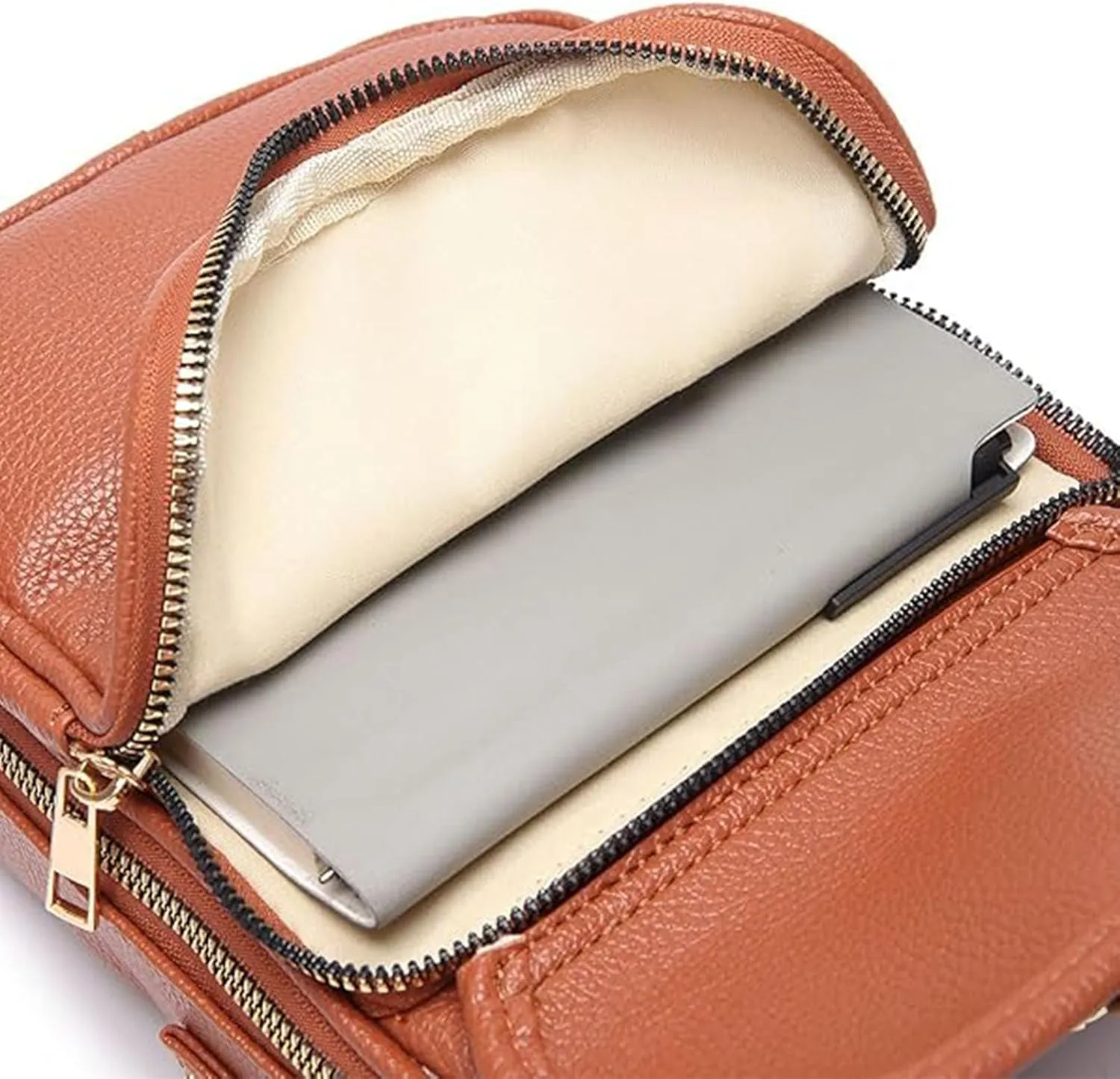 Collaboraten1 Crossbody Leather Bag, Collaborate Crossbody Leather Bag, Multiple Compartments and Card Slots