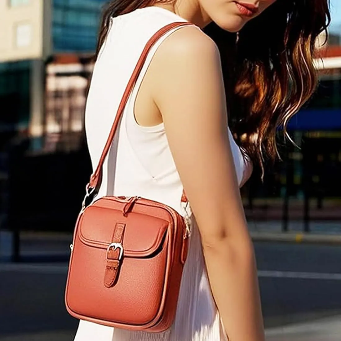 Collaboraten1 Crossbody Leather Bag, Collaborateam Urvashi Collaboration Tojoyride Anti Theft Shoulder Bags