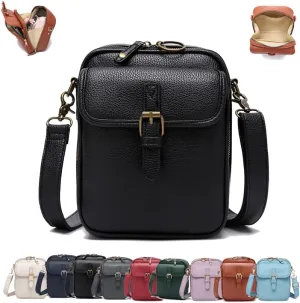 Collaboraten1 Urvashi Crossbody Leather Bag for Women Vintage Shoulder Handbag with Card Slots