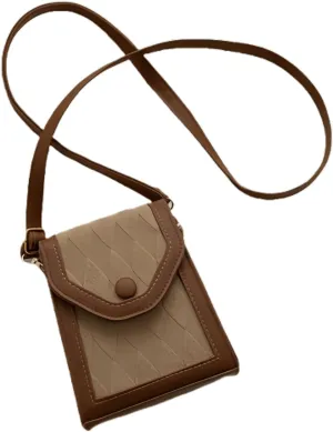 Color-Block Crossbody Bags for Women, PU Cross Body Purses Cute Designer Handbags Shoulder Bag Small Size