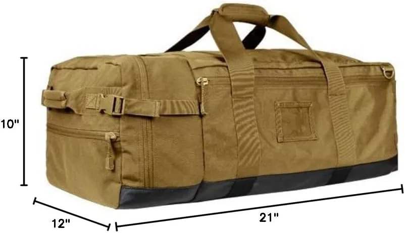 Condor Colossus Duffel Bag - 3 in 1 Rugged Tactical Gear Bag - Backpack/Duffle/Shoulder - Lightweight Multicompartment with 52L Storage (Military, Outdoors, First Responders)