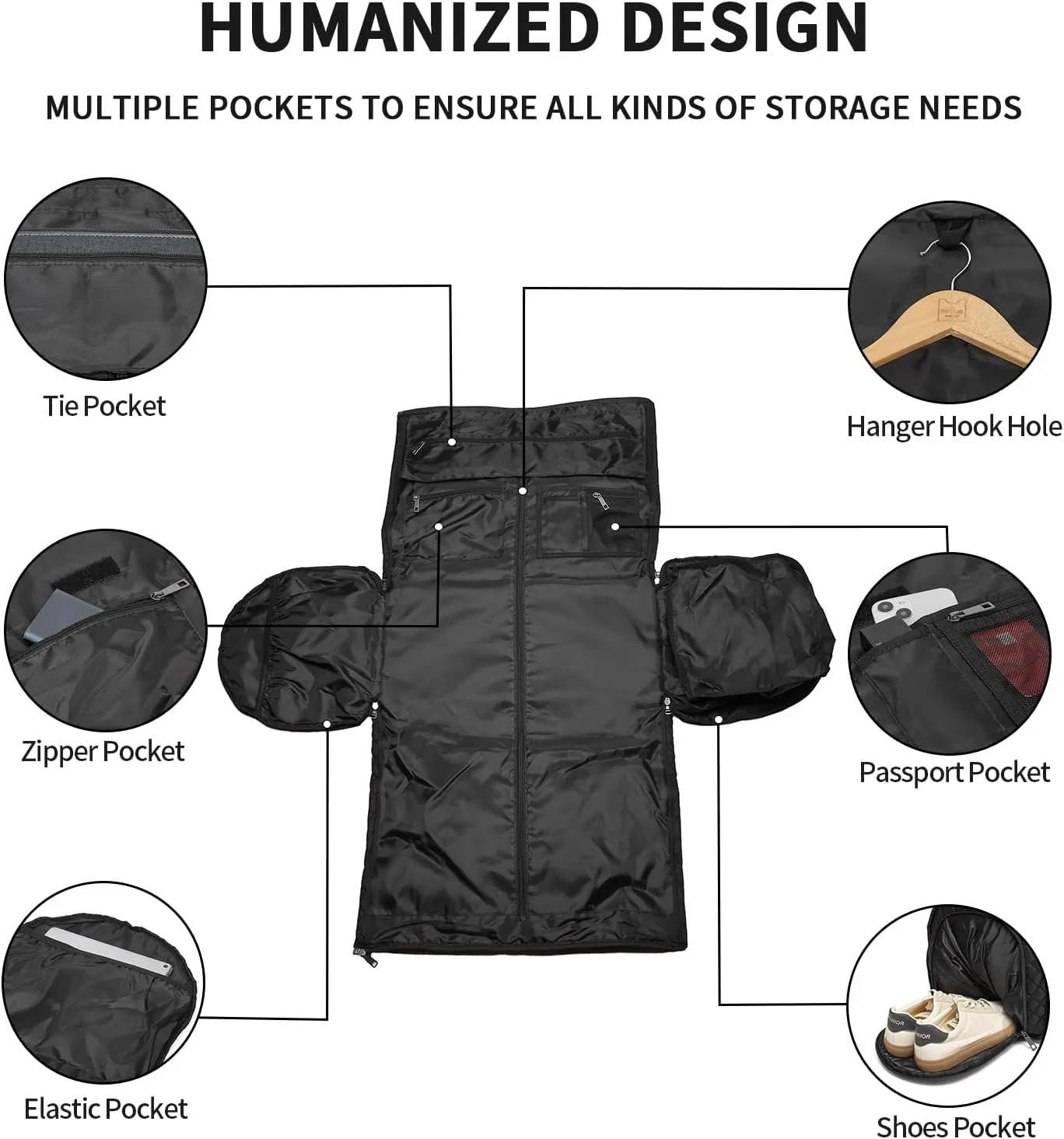 Convertible Garment Travel Bag,Overnight Bag Women Duffle Bag with Shoe Pouch 2 in 1 Hanging Cloting Suit Luggage