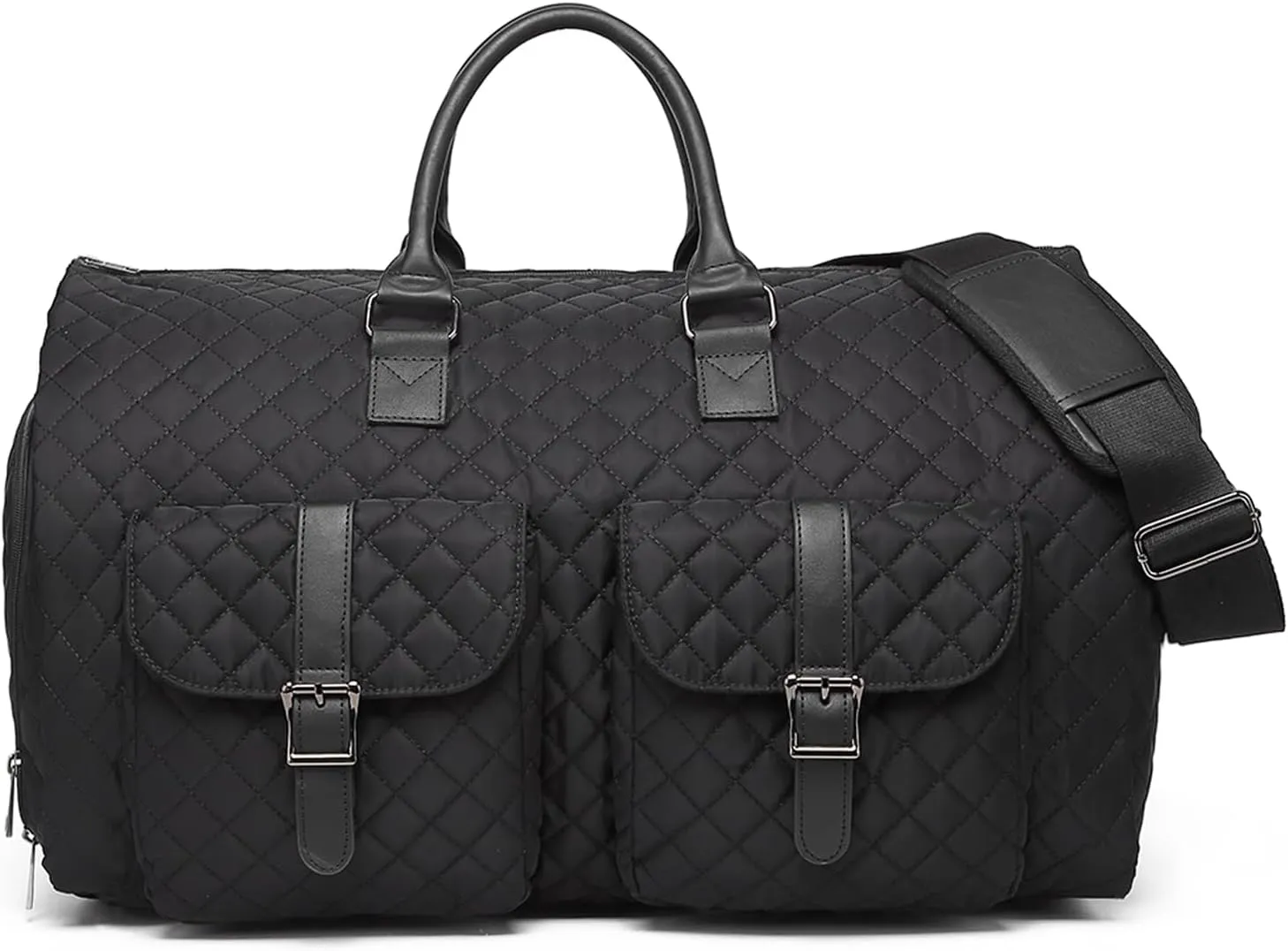 Convertible Garment Travel Bag,Overnight Bag Women Duffle Bag with Shoe Pouch 2 in 1 Hanging Cloting Suit Luggage