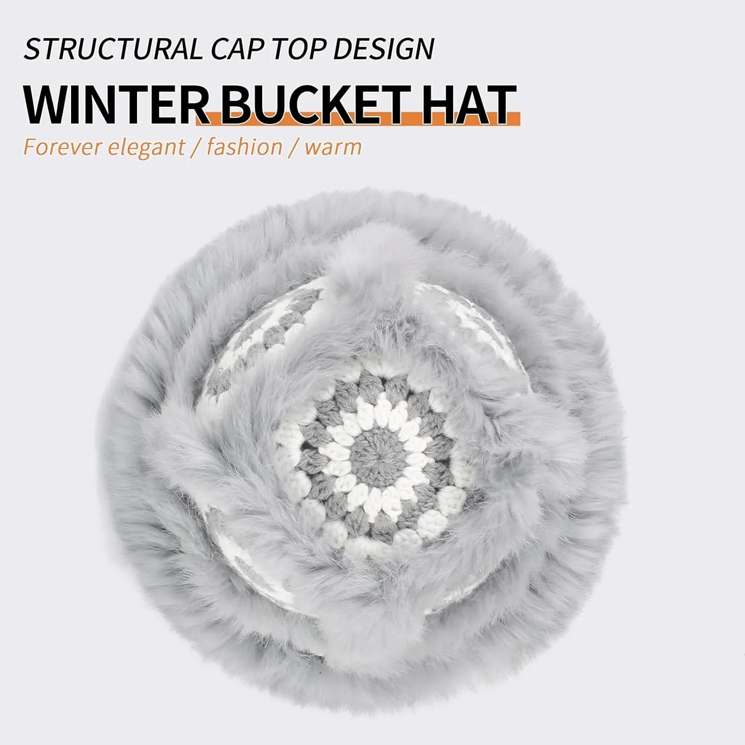 Crochet Bucket Hat for Women Knit Handmade Foldable Floppy Warm Cap Fashion Cute Fishing Hat Striped Floral Winter hat