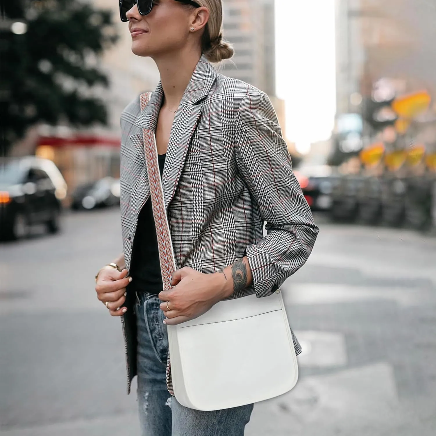 Crossbody Bag for Women Trendy - Vegan Leather Shoulder Purse, Medium Hobo Bag with 2 Strap