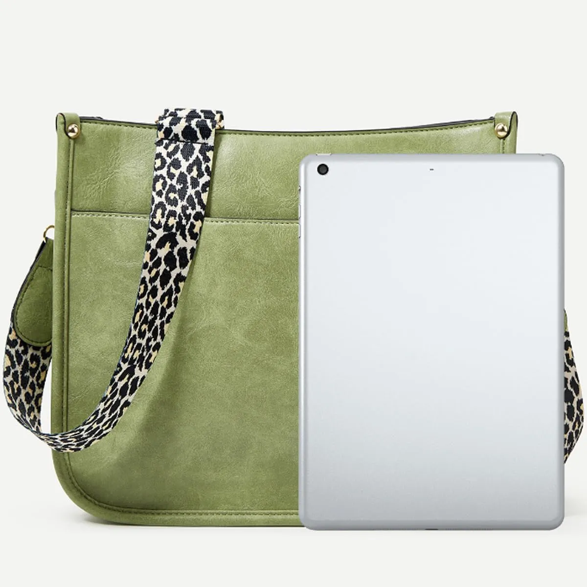 Crossbody Bags for Women Designer Leather Hobo Handbags With 2 Adjustable Leopard Guitar Strap Shoulder Bucket Bags