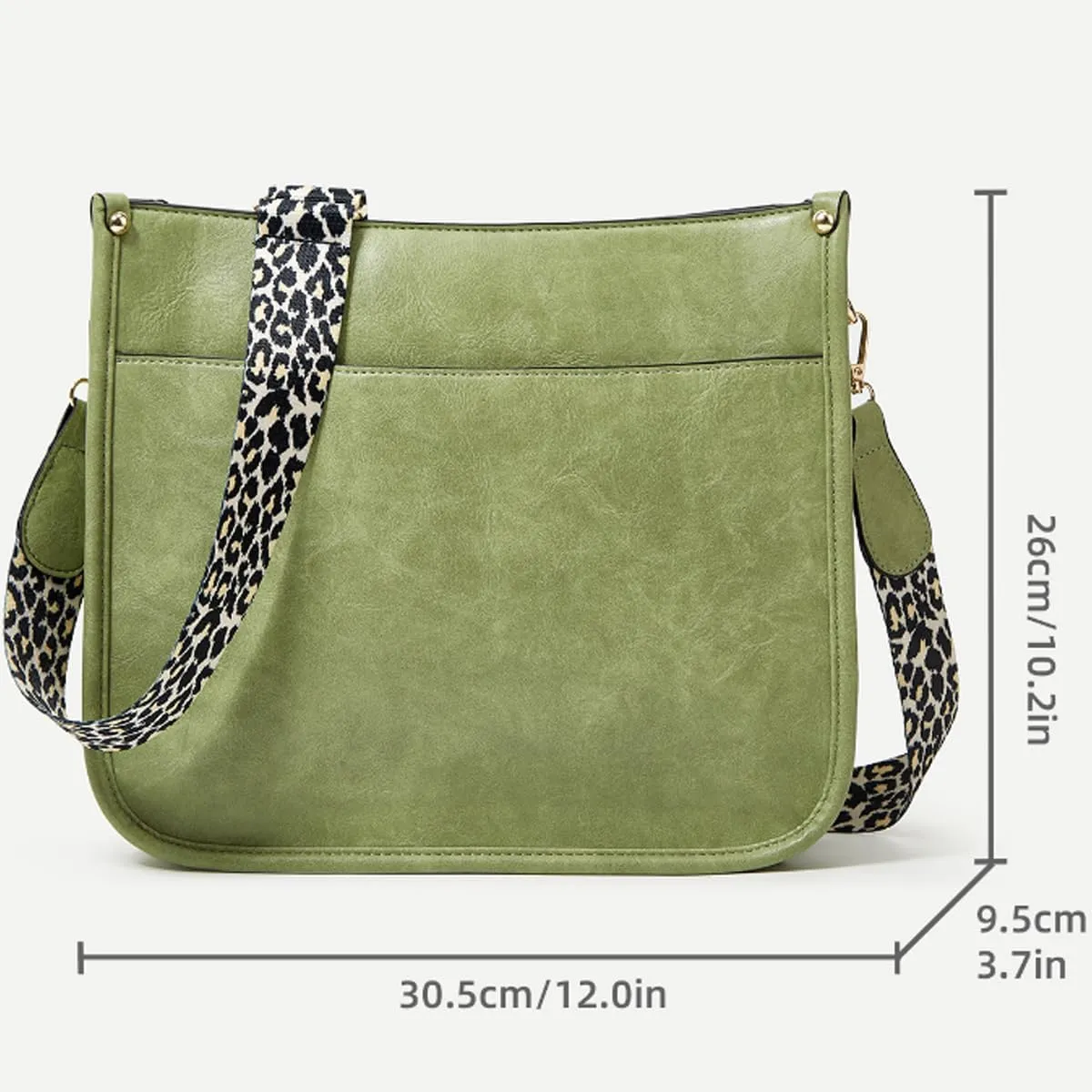 Crossbody Bags for Women Designer Leather Hobo Handbags With 2 Adjustable Leopard Guitar Strap Shoulder Bucket Bags