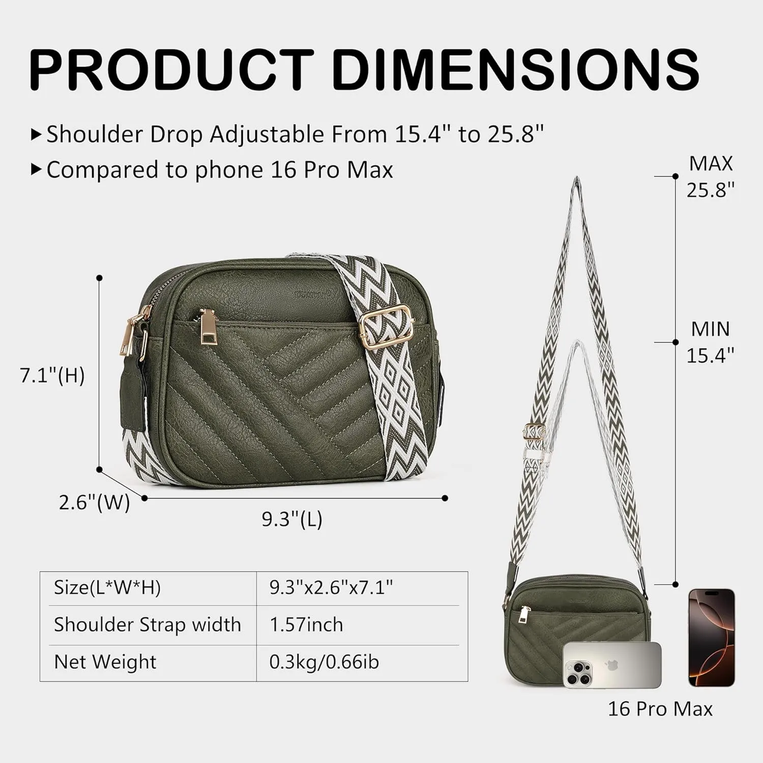Crossbody Bags for Women Purses for Women Vegan Leather crossbody purse Handbags with Ajustable Strap