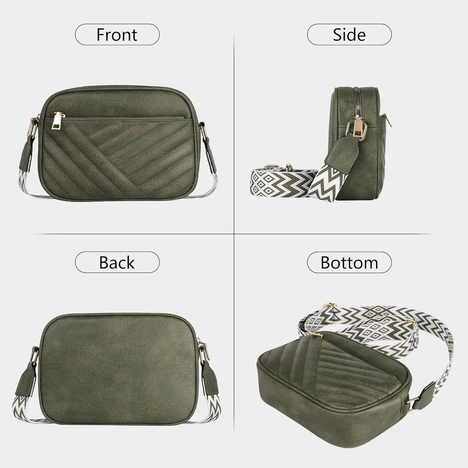 Crossbody Bags for Women Purses for Women Vegan Leather crossbody purse Handbags with Ajustable Strap