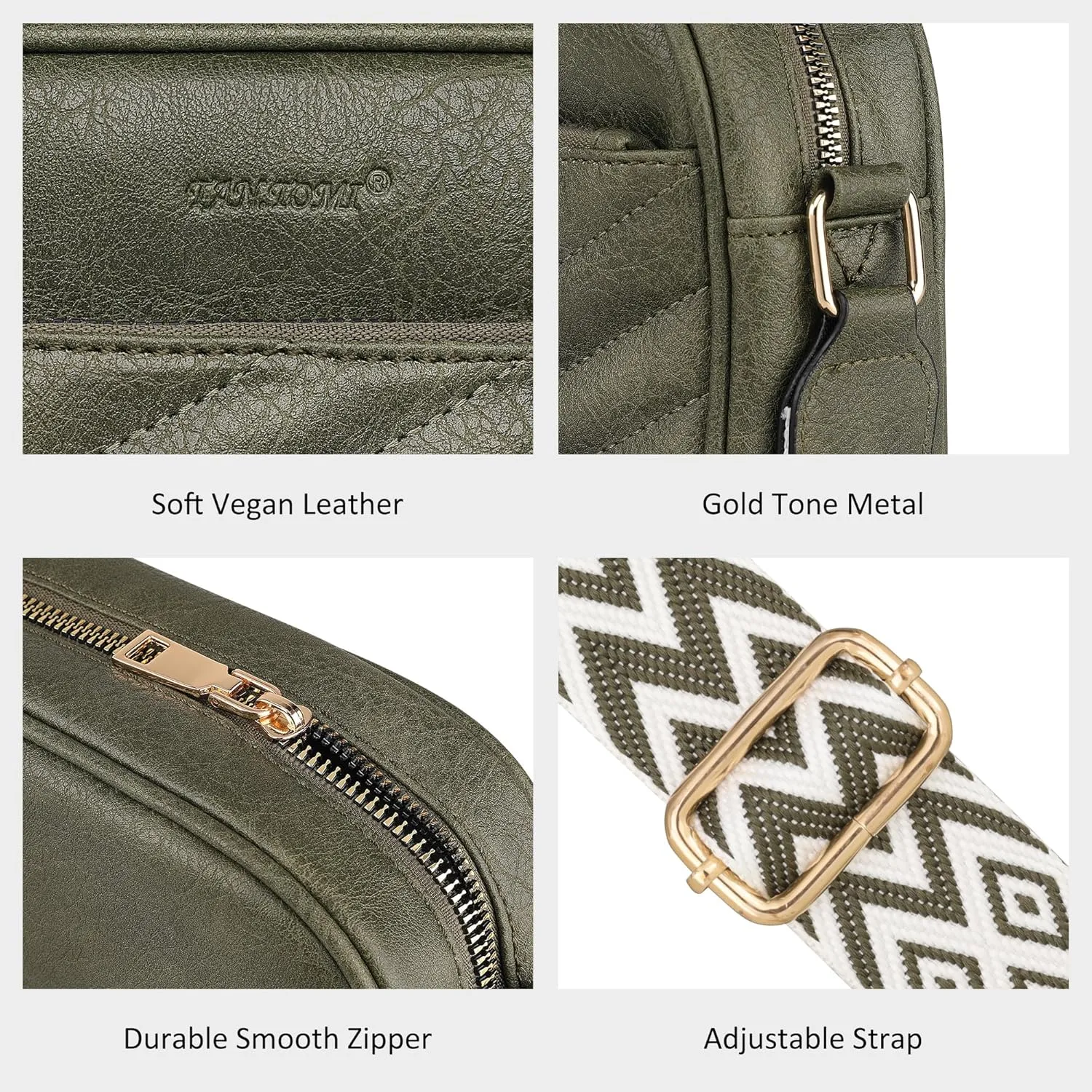 Crossbody Bags for Women Purses for Women Vegan Leather crossbody purse Handbags with Ajustable Strap