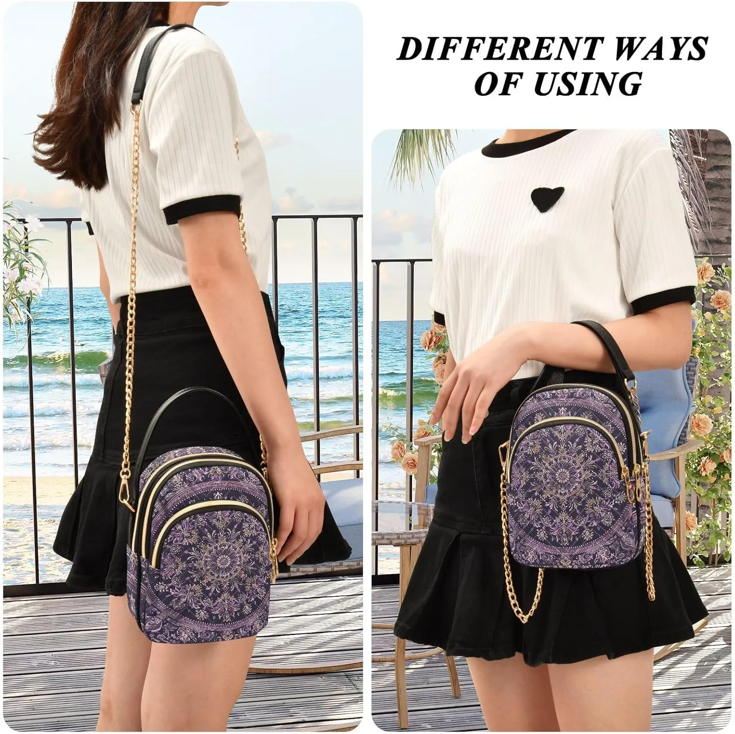 Crossbody Bags for Women Quilted Purse Crossbody