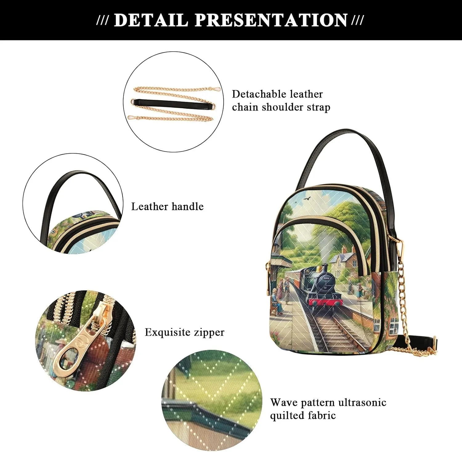 Crossbody Bags for Women Quilted Purse Crossbody