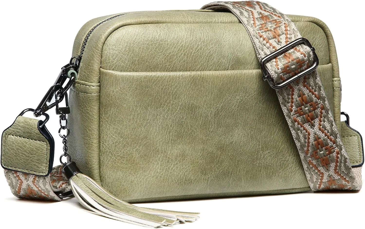 Crossbody Bags for Women,Trendy Vegan Leather Crossbody Purse Shoulder Handbags with RFID Card Slots & Tassel