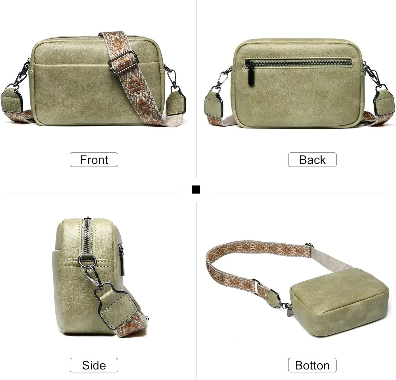 Crossbody Bags for Women,Trendy Vegan Leather Crossbody Purse Shoulder Handbags with RFID Card Slots & Tassel
