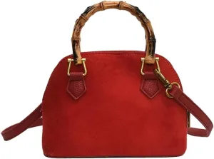 Crossbody Bags Handbags Women 2025 Trendy Spring Bamboo Handle Purse Suede Shoulder Bags Satchel Tote Holiday Travel