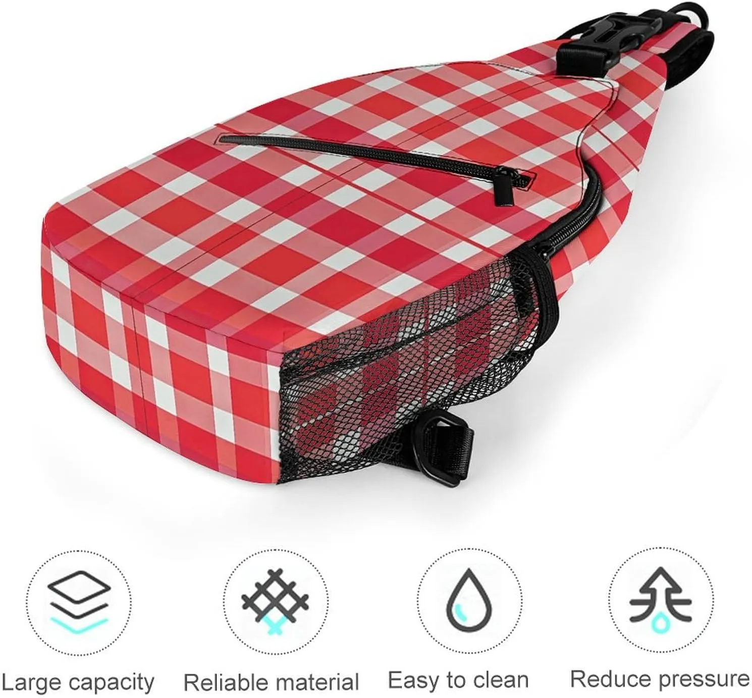 Crossbody Sling Bag Father Christmas Backpack Sling Bag Travel Hiking Chest Bag Shoulder Bag Daypack