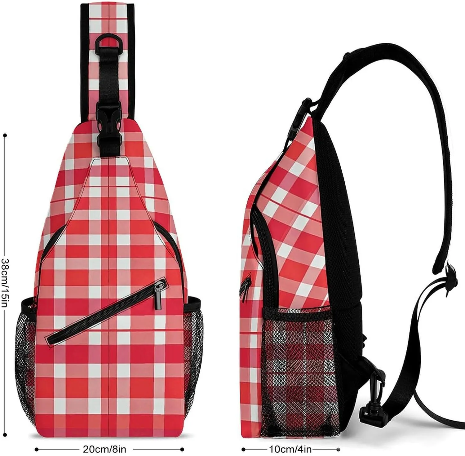 Crossbody Sling Bag Father Christmas Backpack Sling Bag Travel Hiking Chest Bag Shoulder Bag Daypack