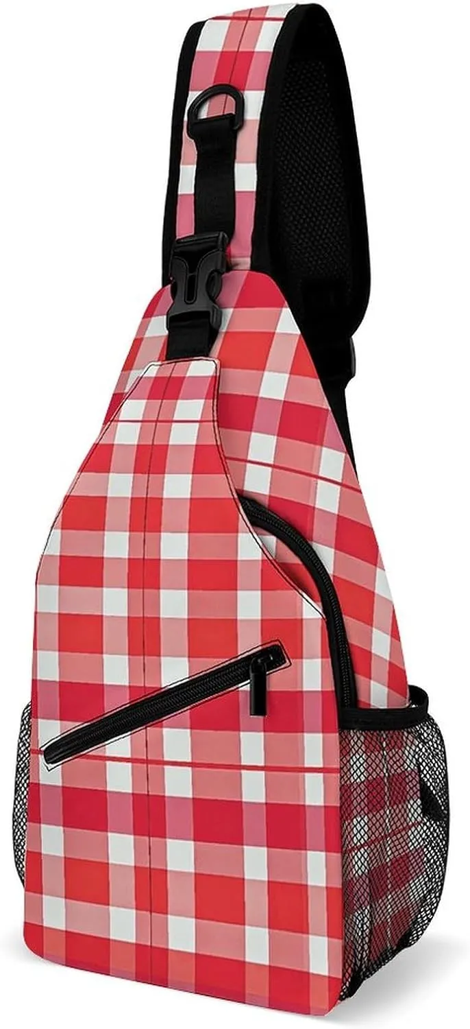 Crossbody Sling Bag Father Christmas Backpack Sling Bag Travel Hiking Chest Bag Shoulder Bag Daypack