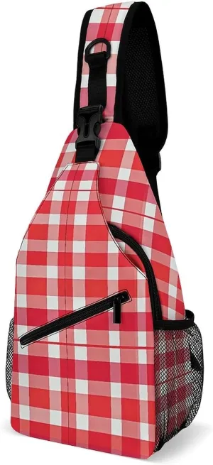 Crossbody Sling Bag Father Christmas Backpack Sling Bag Travel Hiking Chest Bag Shoulder Bag Daypack