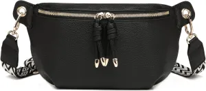 Crossbody Sling Bag Purse for Women - Small Chest Fanny Pack Trendy Travel Faux Leather Cross Body Bags with Adjustable Strap