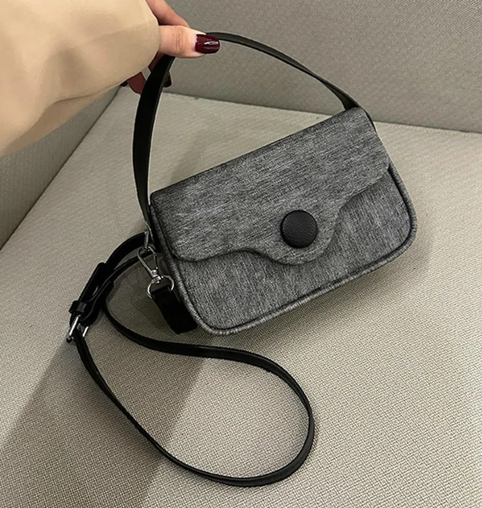 Crossbody Tote Bag for Women Cute Small Canvas Shoulder Bag Trendy Y2k Hobo Handbag Purse