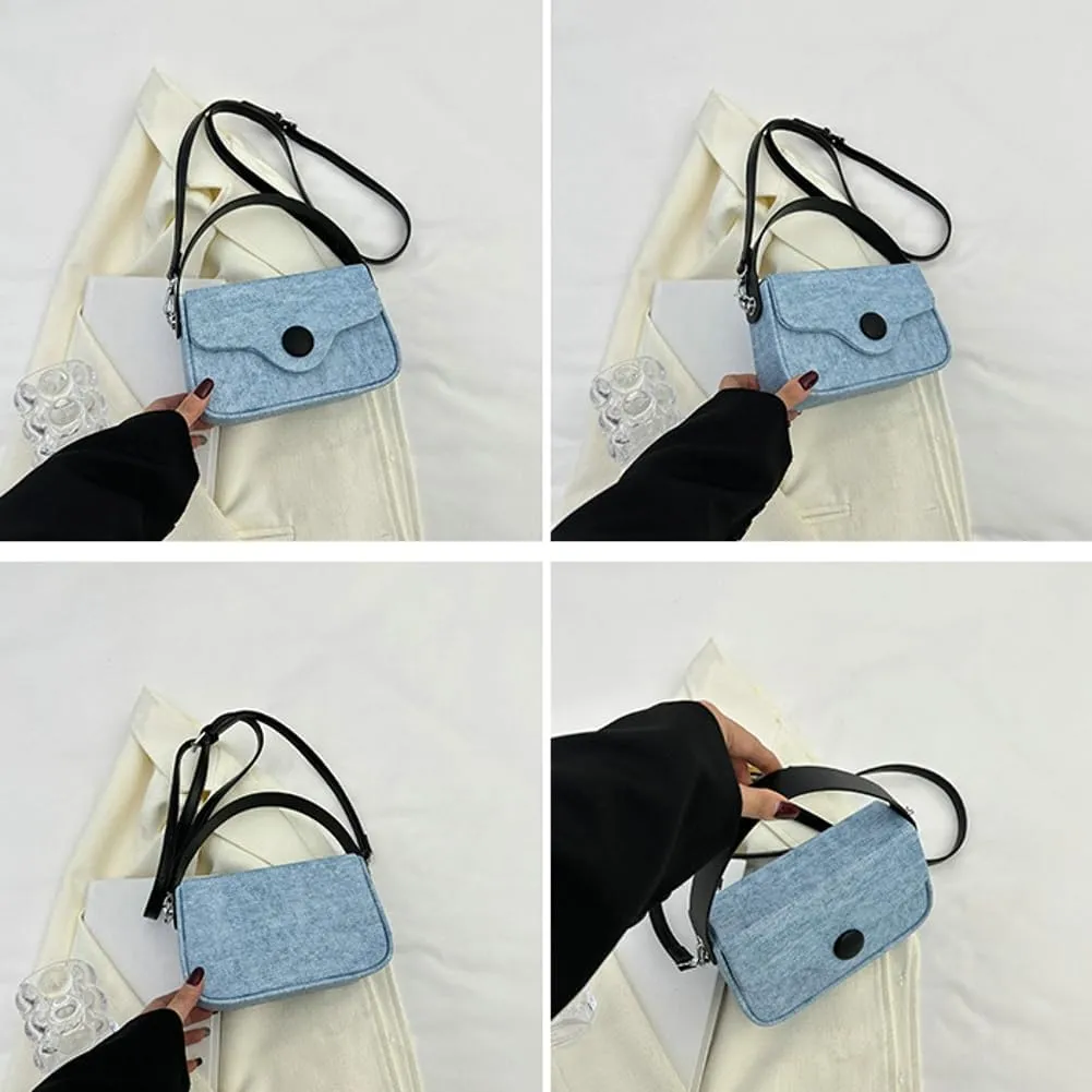 Crossbody Tote Bag for Women Cute Small Canvas Shoulder Bag Trendy Y2k Hobo Handbag Purse
