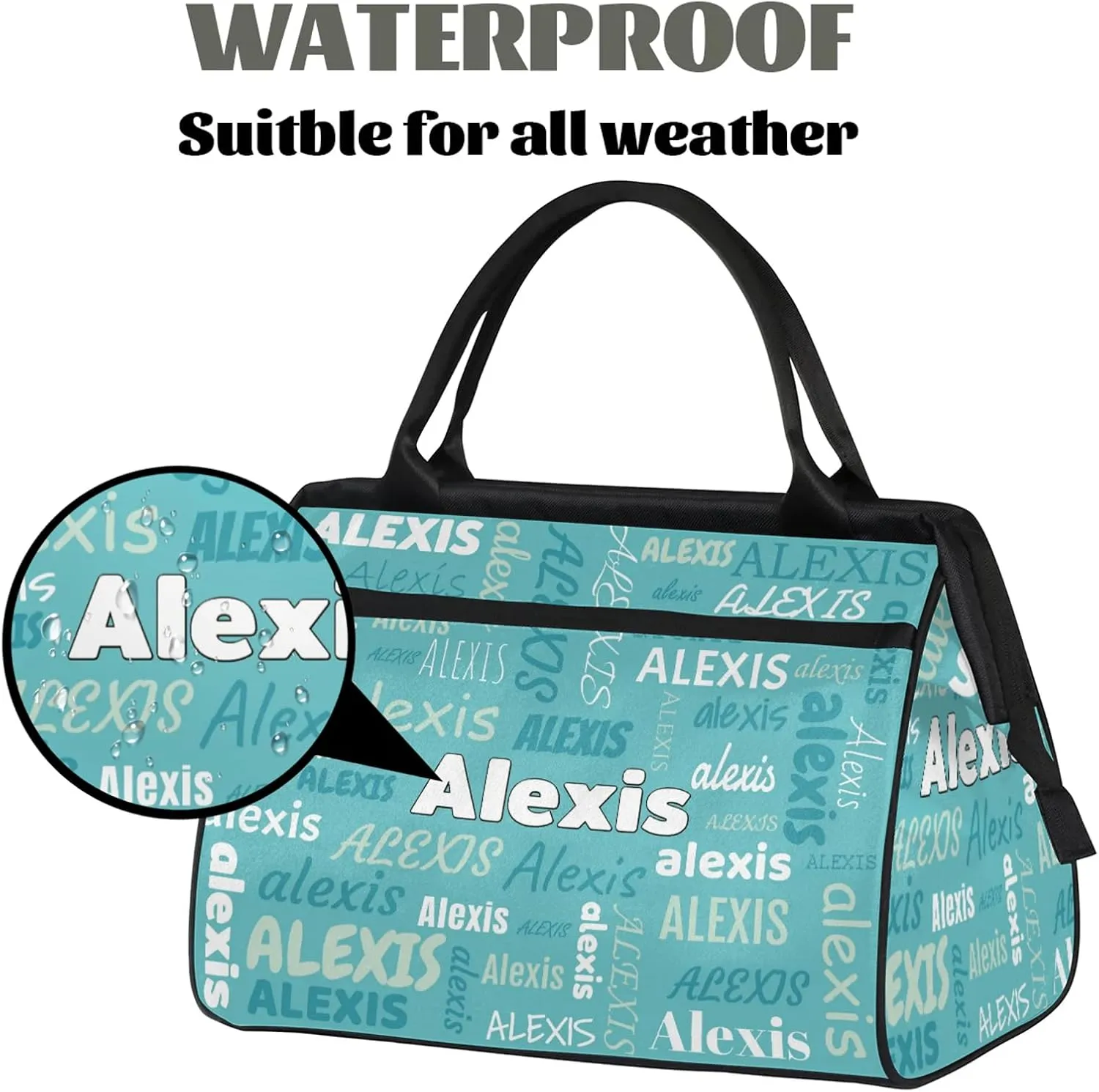 Custom Gymnastics Duffel Bag Personalized Name Dance Ballet Bags Waterproof