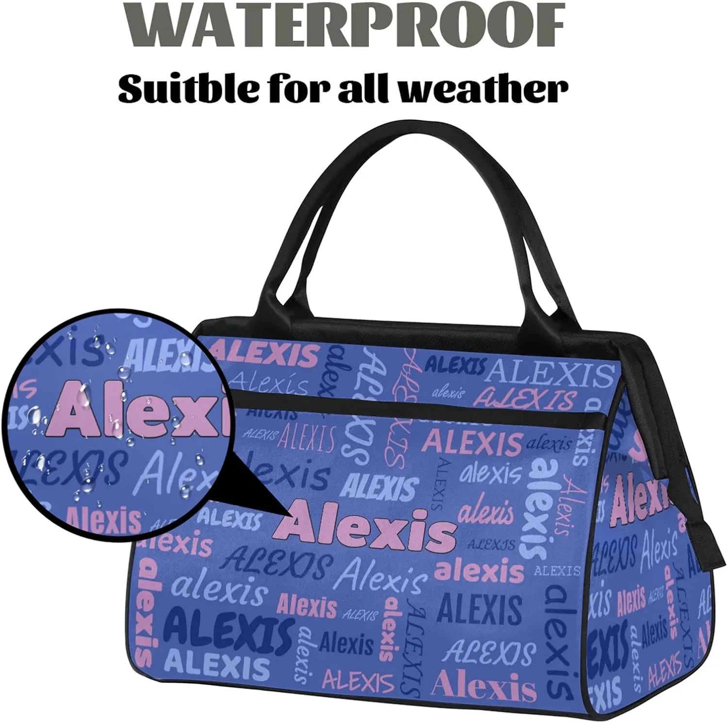 Custom Gymnastics Duffel Bag Personalized Name Dance Ballet Bags Waterproof