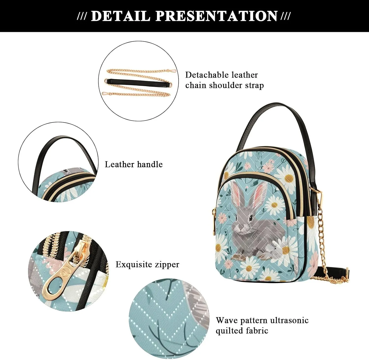 Cute Women's Crossbody Handbags Purse with Chain