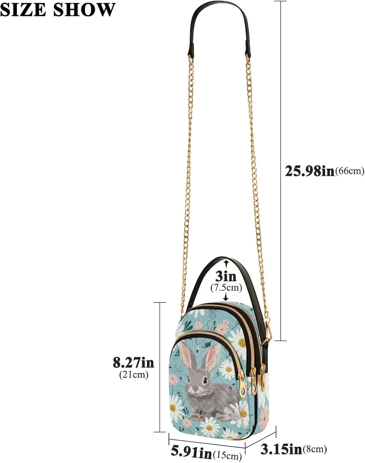 Cute Women's Crossbody Handbags Purse with Chain