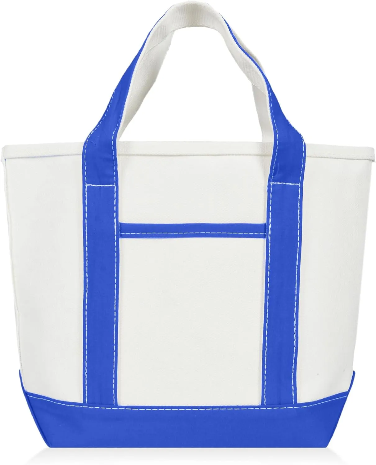 DALIX 14" Mini Small Cotton Canvas Party Favor Wedding Gift Tote Bag in Royal Blue