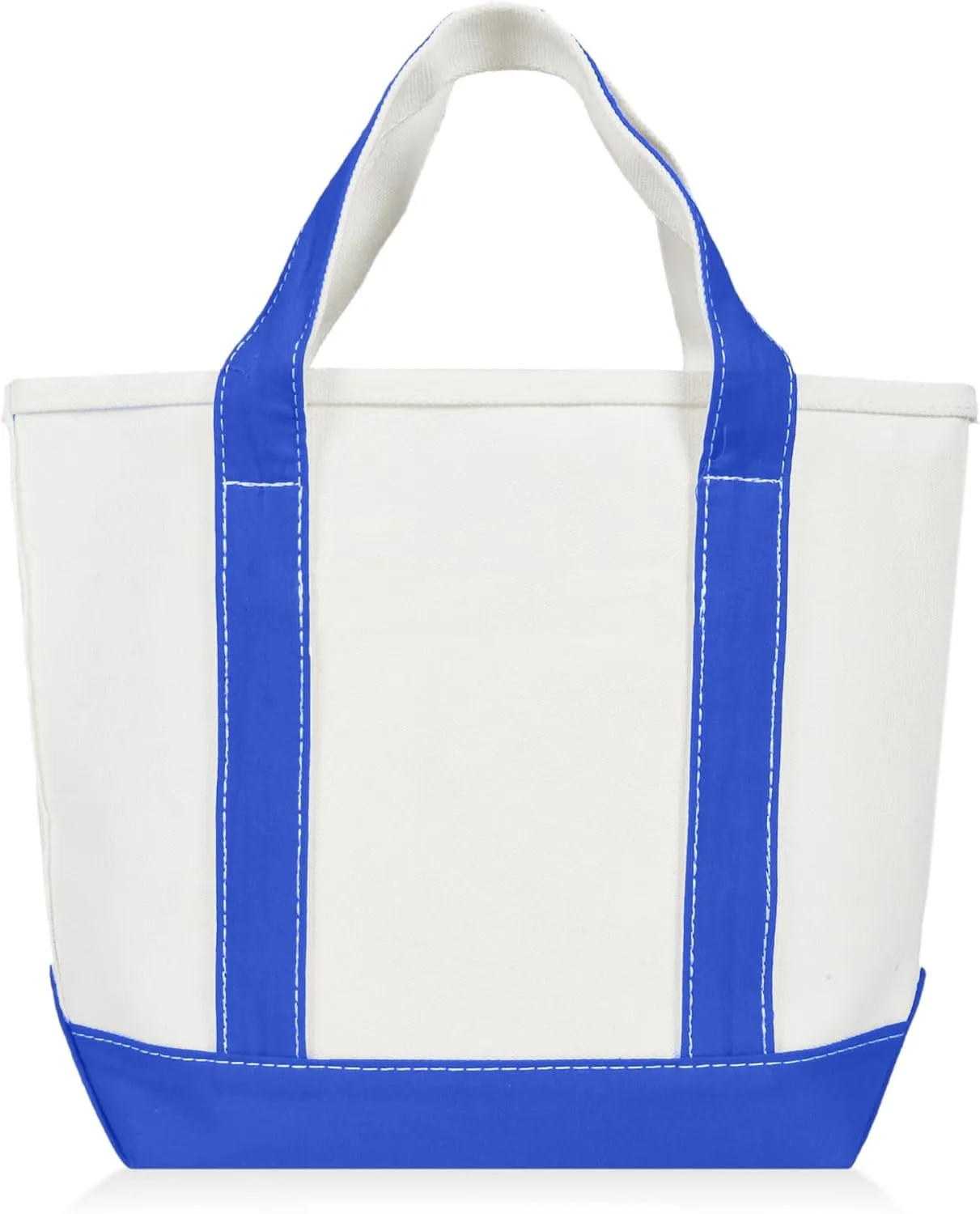 DALIX 14" Mini Small Cotton Canvas Party Favor Wedding Gift Tote Bag in Royal Blue