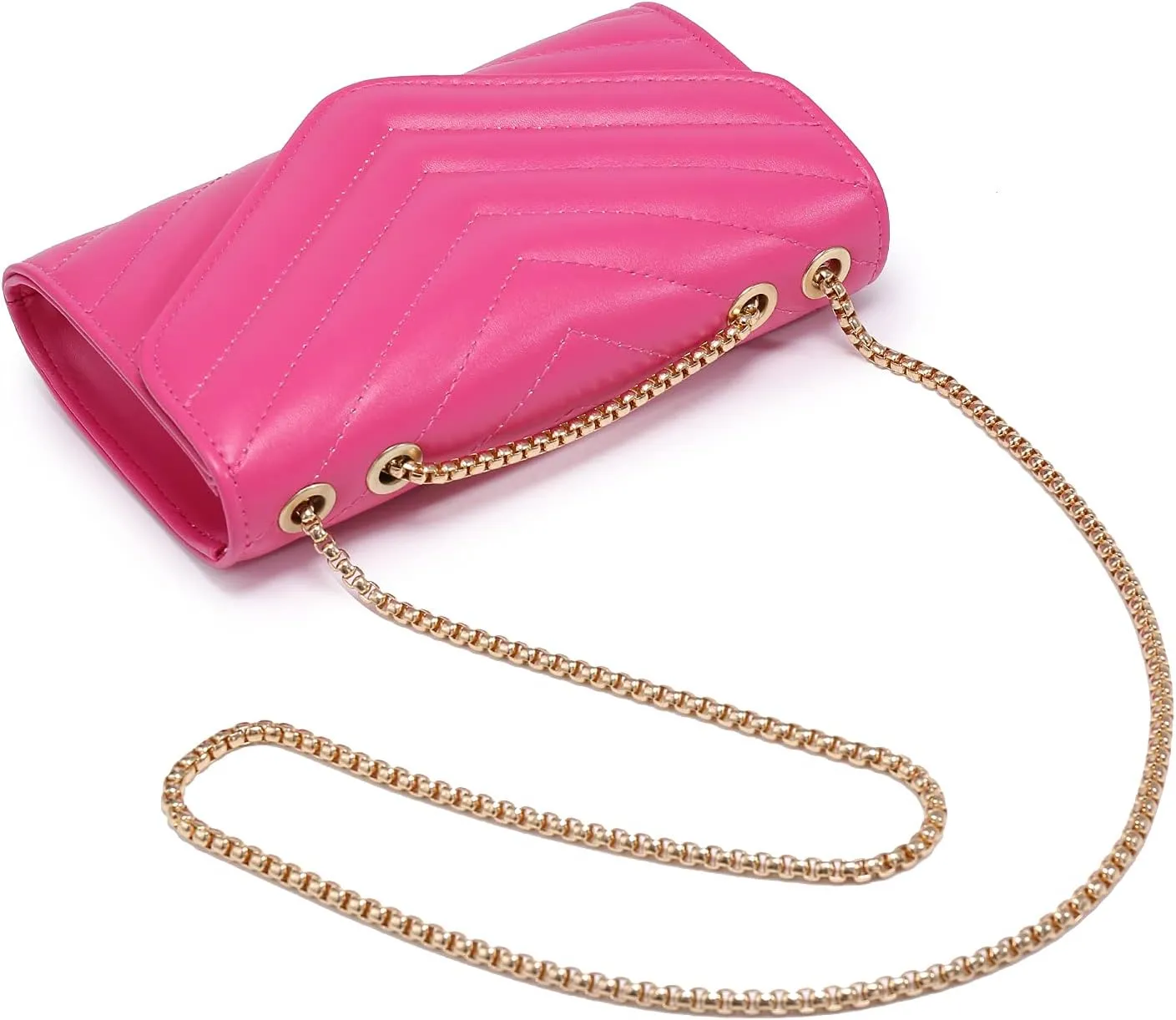 Dasein Women Small Quilted Crossbody Bags Stylish Designer Evening Bag Clutch Purses and Handbags with Chain Shoulder Strap