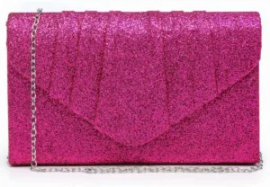 Dasein Women's Evening Bag Pleated Envelope Clutch Handbag Wedding Party Bridal Purse