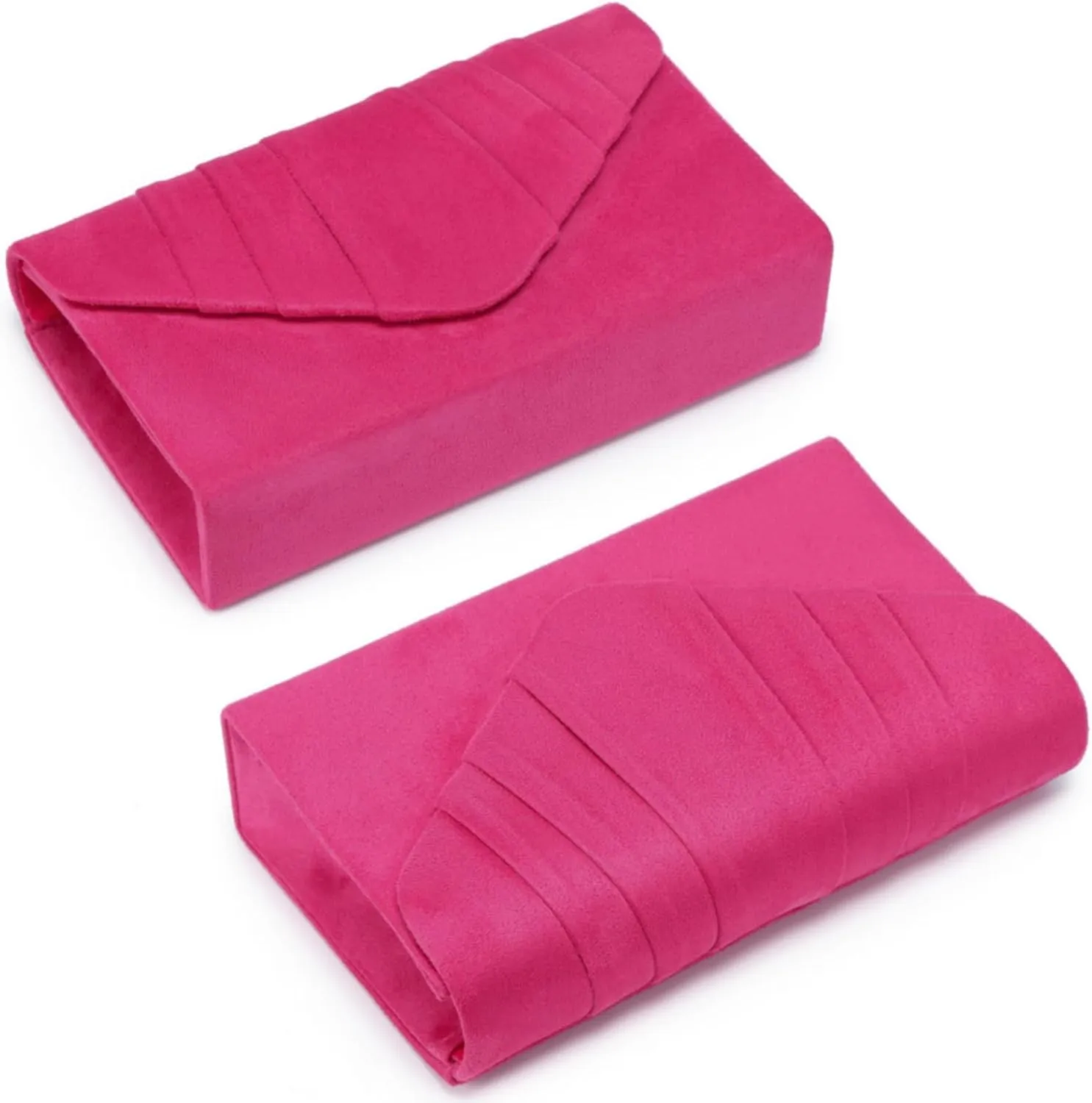 Dasein Women's Evening Bag Pleated Envelope Clutch Handbag Wedding Party Bridal Purse