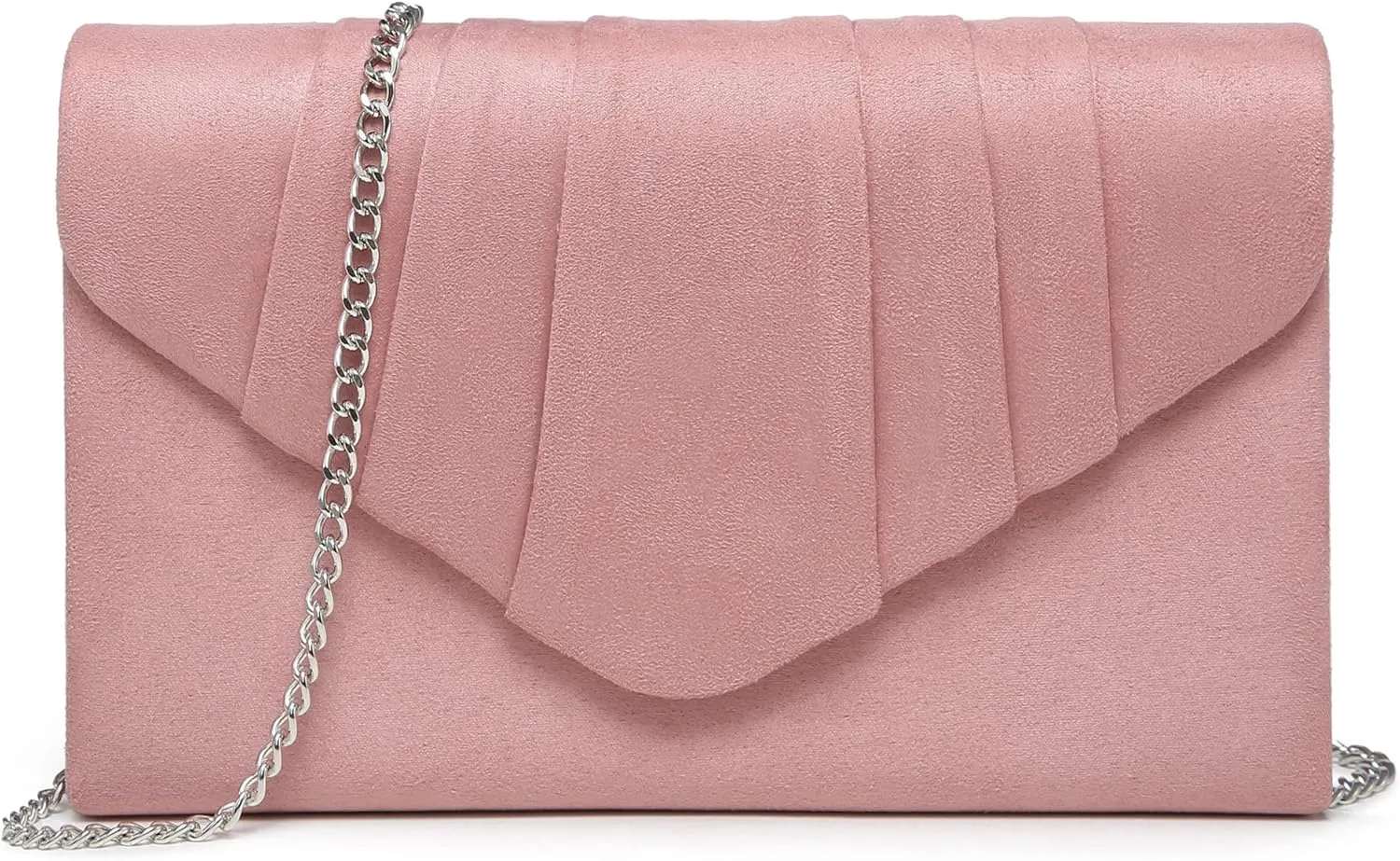 Dasein Women's Evening Bag Pleated Envelope Clutch Handbag Wedding Party Bridal Purse