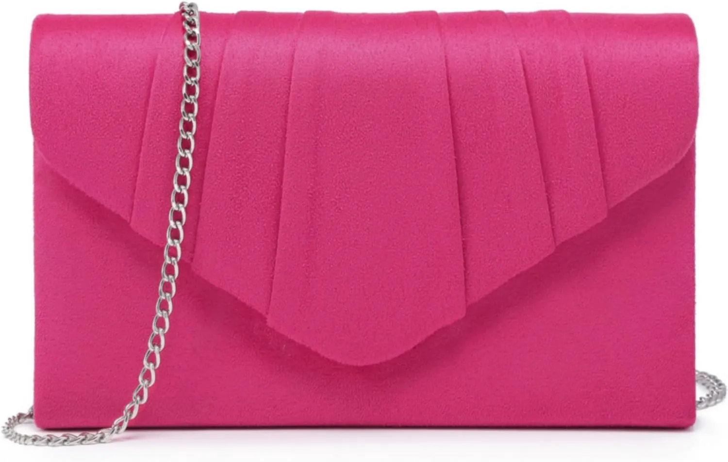 Dasein Women's Evening Bag Pleated Envelope Clutch Handbag Wedding Party Bridal Purse