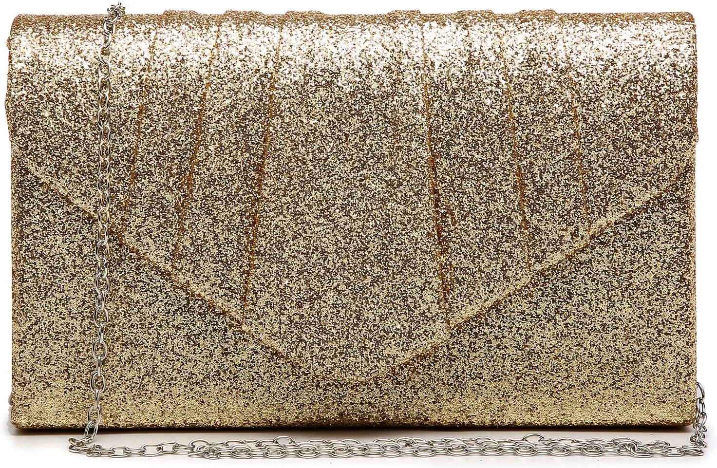 Dasein Women's Evening Bag Pleated Envelope Clutch Handbag Wedding Party Bridal Purse
