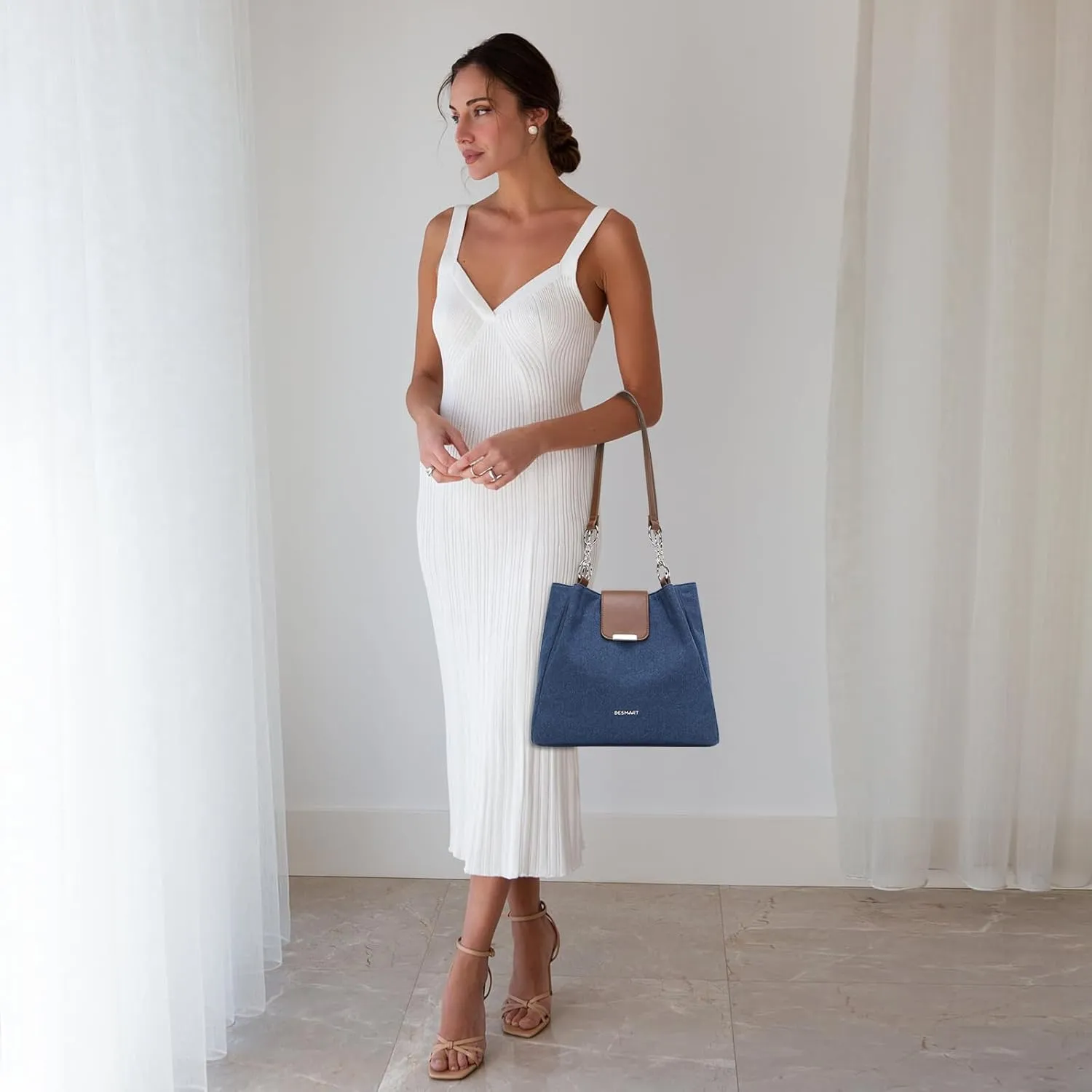 Denim Crossbody Bag Quilted Shoulder Bags for Women