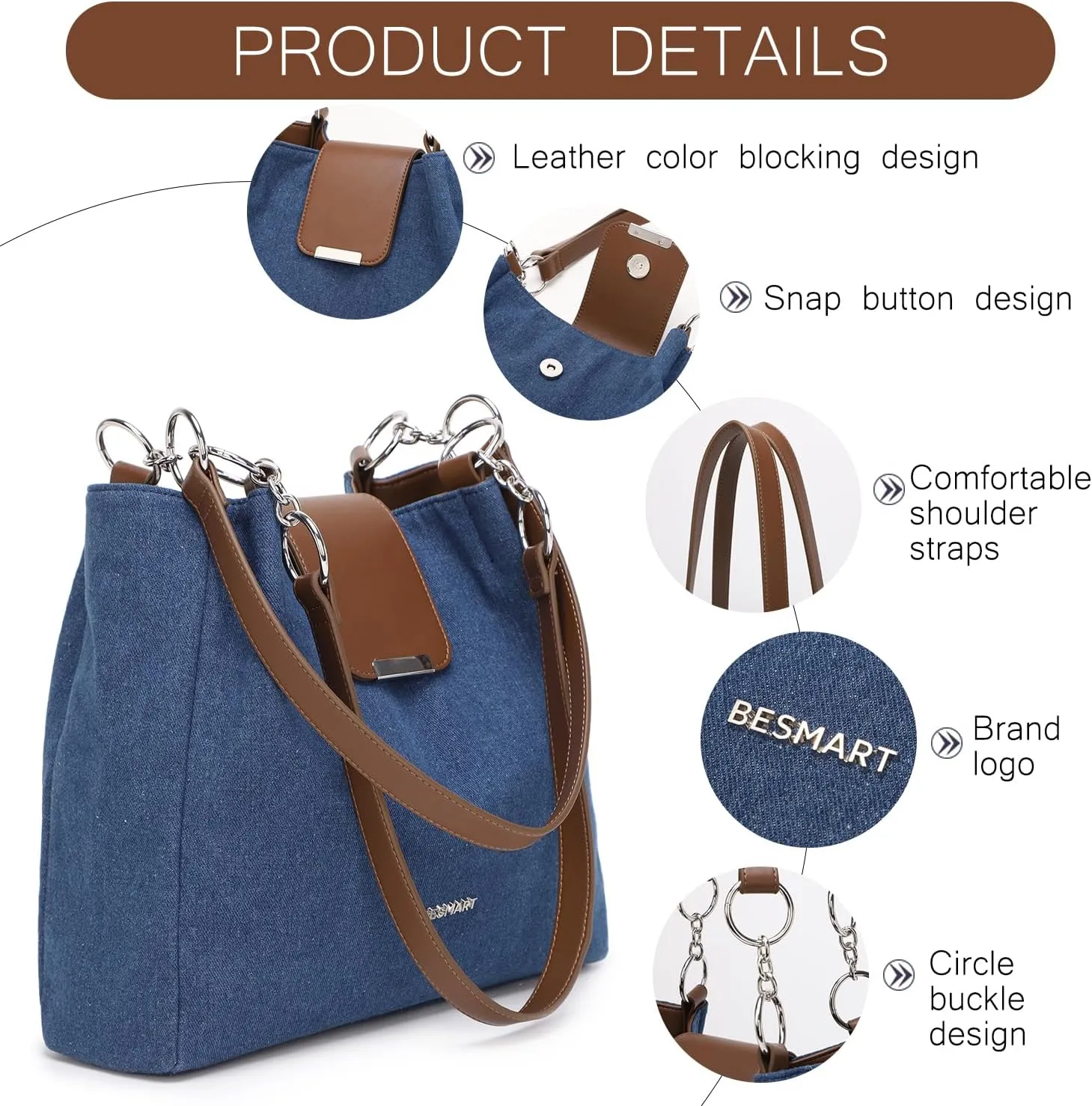 Denim Crossbody Bag Quilted Shoulder Bags for Women