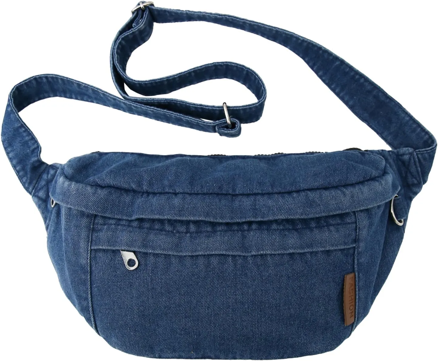 Denim Fanny Packs for Women, Jean Purses for Women Denim Belt Bag Crossbody Handbags (Dark Blue)