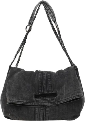 Denim Purse for Women Jean Purses Black Women's Denim Tote Bag Jean Shoulder Bag Large Denim Crossbody Bags