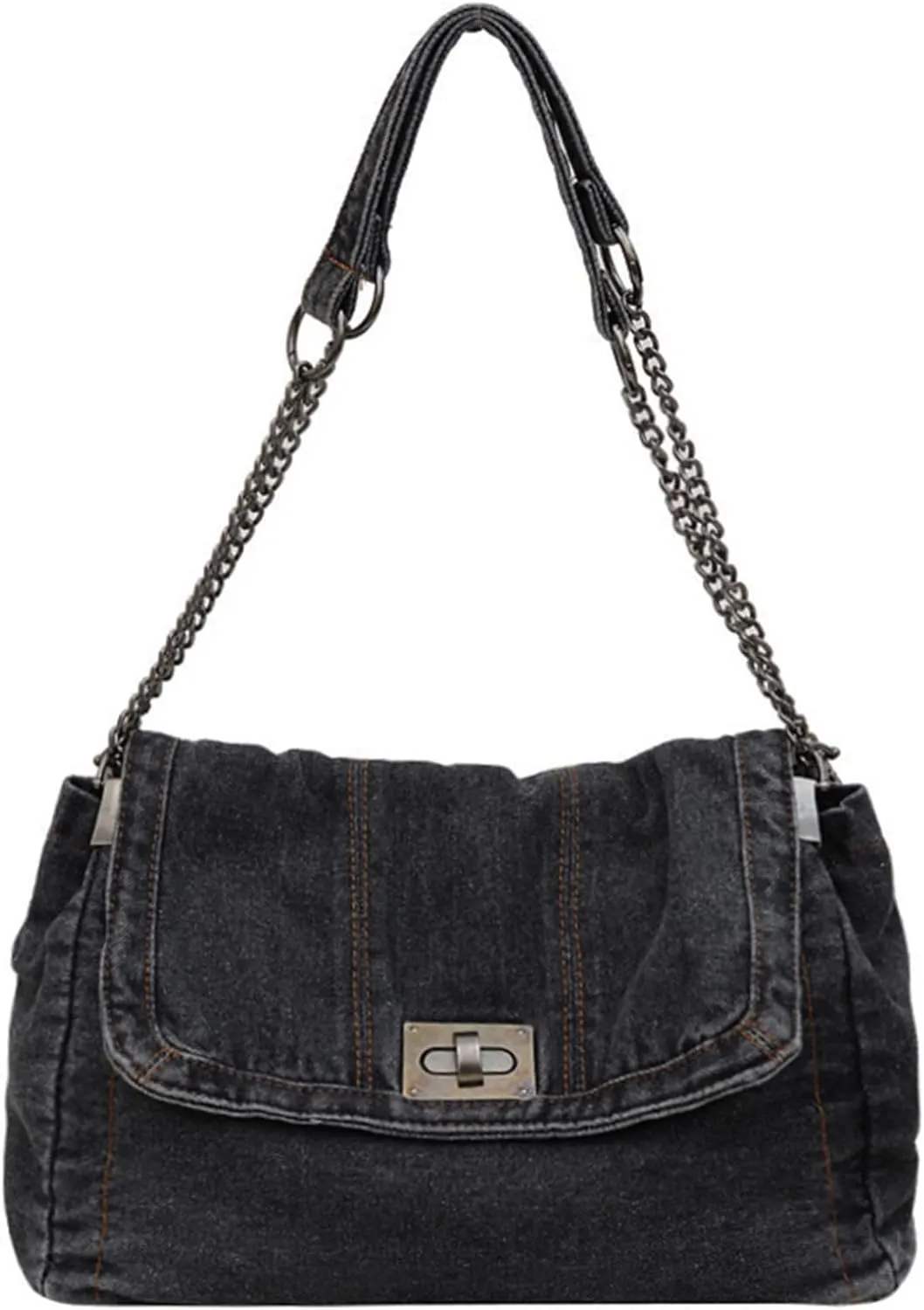 Denim Purse for Women Jean Purses Tote Bag for Womens Handbags Work Bags Jean Shoulder Bag Trendy Crossbody Bags
