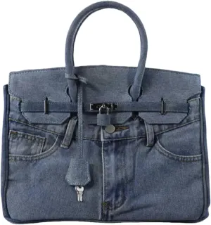 Denim Tote Bag for Women, Large Capacity Crossbody Bag, Casual Beach Purse Bag, Shoulder Bags for Work Travel Daily Matching
