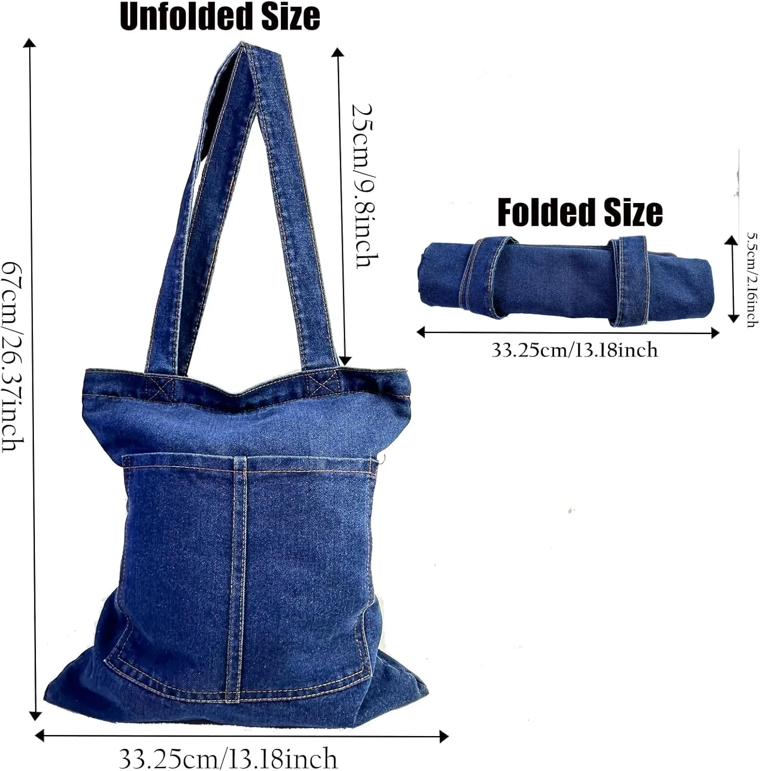 Denim tote bag