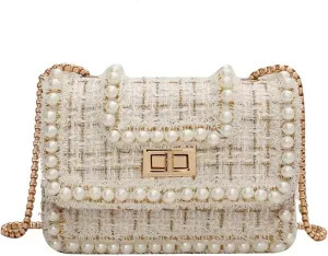 Designer Crossbody Bags for Women Leather Quilted Shoulder Tweed Purses Clucth Small Top Handle Handbag Evening Bags